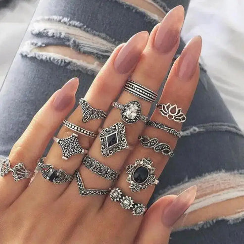 15 Pcs Finger Ring Set