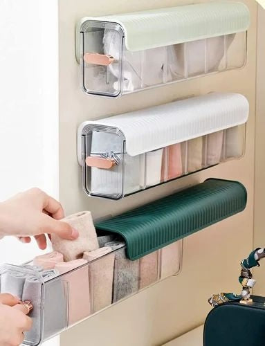 Wall Mounted Transparent Storage Drawer