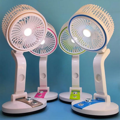 Rechargeable Multifunction Folding Fan With LED Light - LR Fan