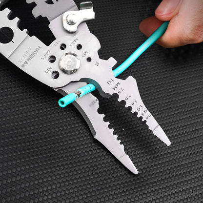 Multifunctional wire stripping pliers