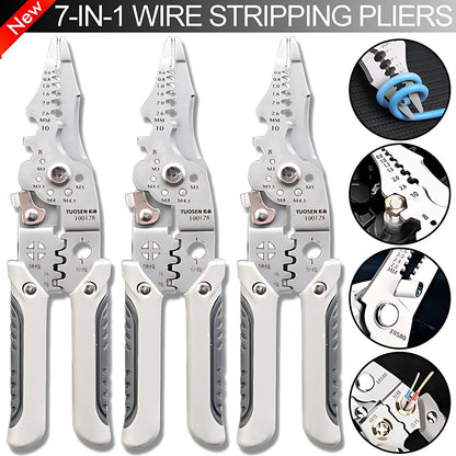 Multifunctional wire stripping pliers