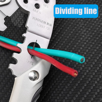 Multifunctional wire stripping pliers