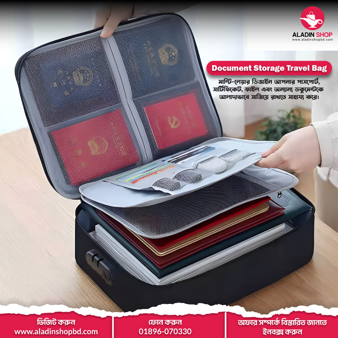 Document Storage Travel Bag