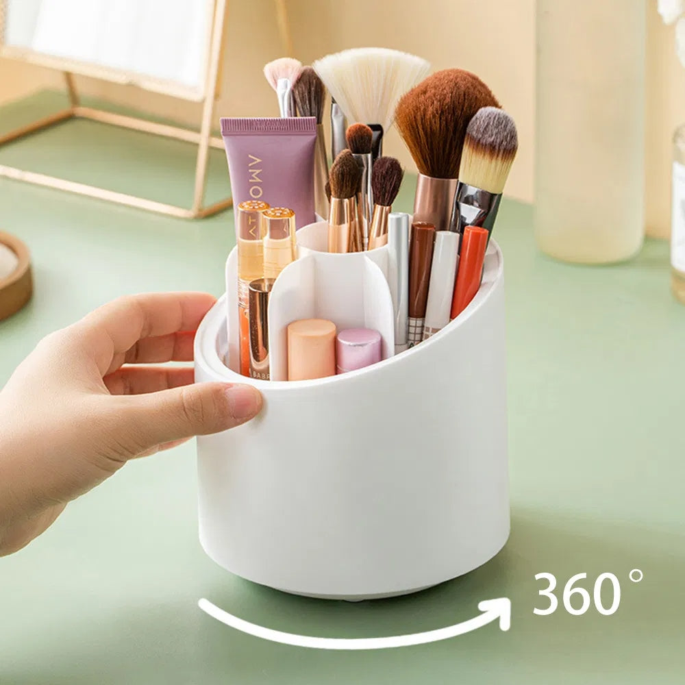 360° Makeup Brush Holder with Lid