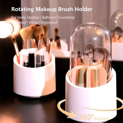360° Makeup Brush Holder with Lid