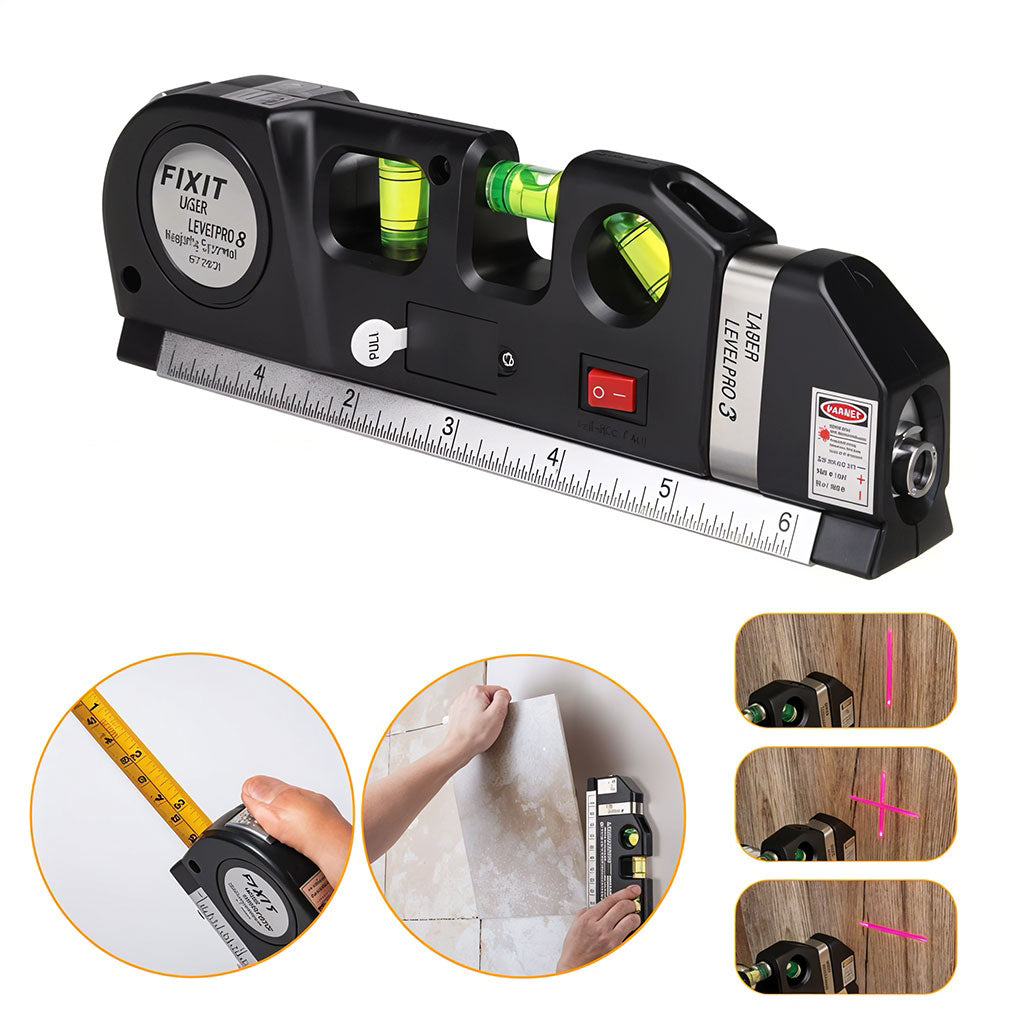 Fixit Laser Level Pro 3 Measuring Tape