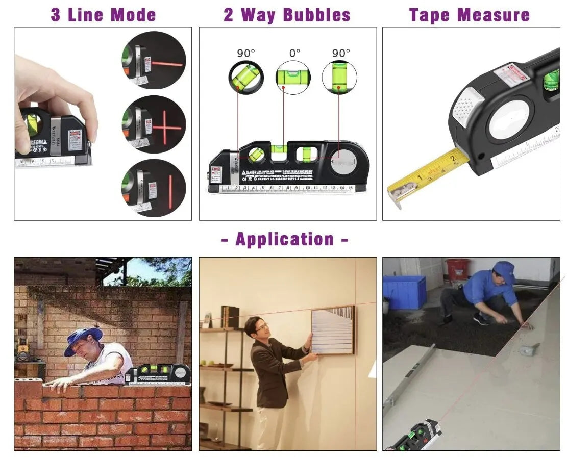 Fixit Laser Level Pro 3 Measuring Tape