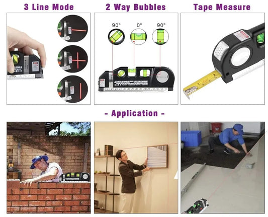 Fixit Laser Level Pro 3 Measuring Tape