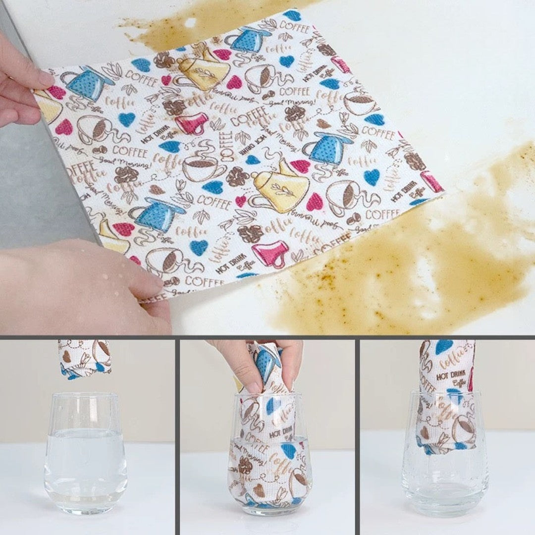 Washable Printed Microfiber Cloth (20 pis)