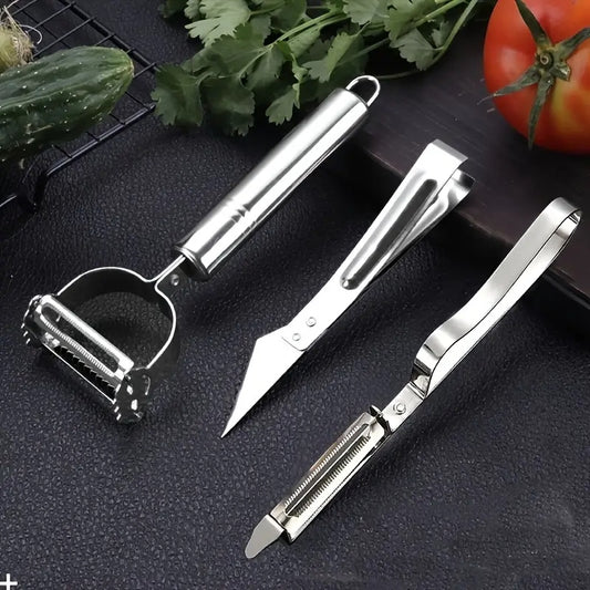 3 Piece Stainless Steel Vegetable Peeler Set