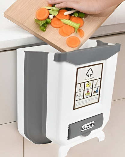 Foldable Waste Bin for Kitchen Cabinet Door