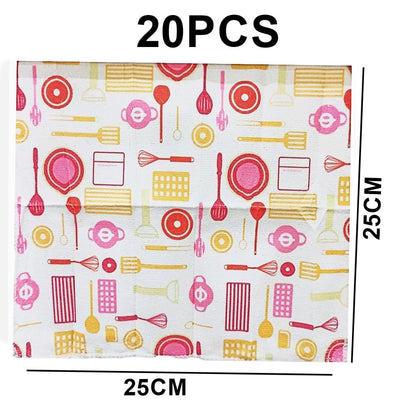 Washable Printed Microfiber Cloth (20 pis)