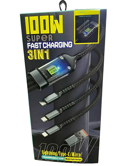 3-in-1 (100W) Fast Charging Cable