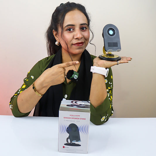 sensor speaker with phone stand