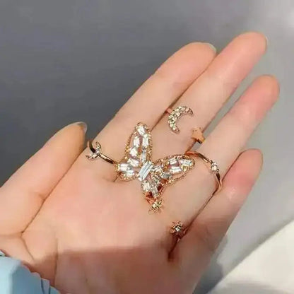 Butterfly Finger Ring 5 pcs