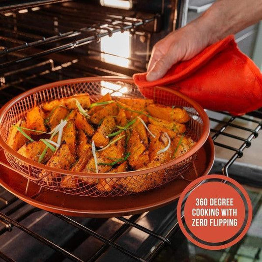 Copper Crisper Tray, Deluxe Air Fry In Your Oven, 2-Piece Set