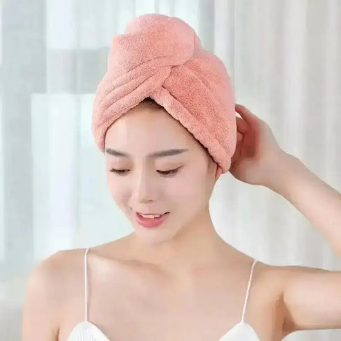 Dry hair cap towel