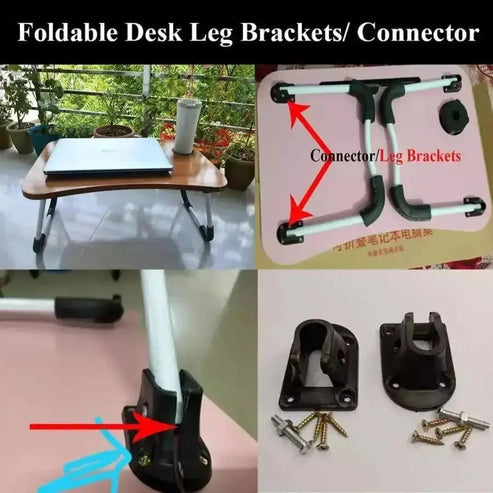 Folding table leg connector