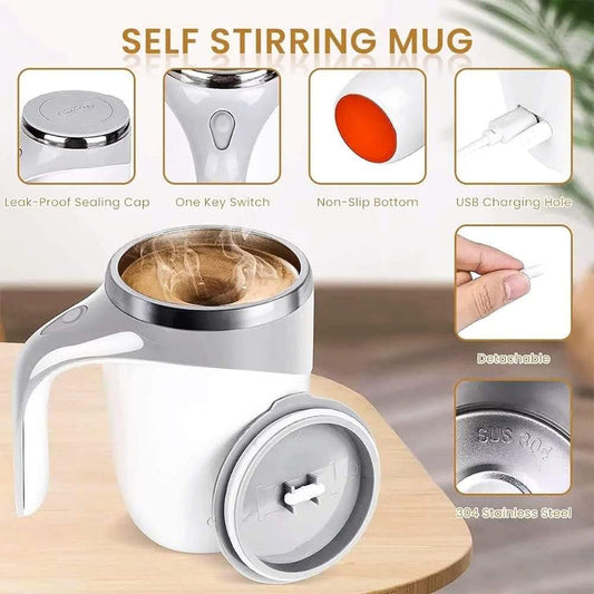 Multi Functional Magnetized Stirring Cup- Mug