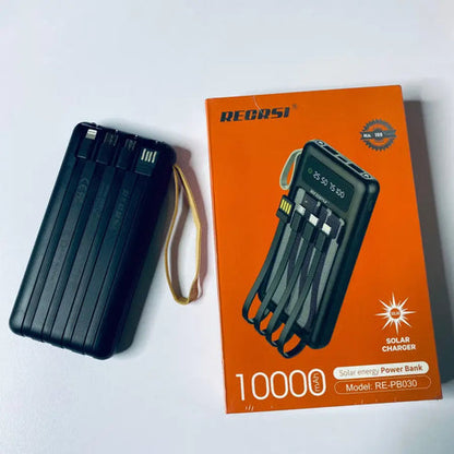 🌞 Solar Power Bank! Charge up to 5 devices at once. 10000mAh