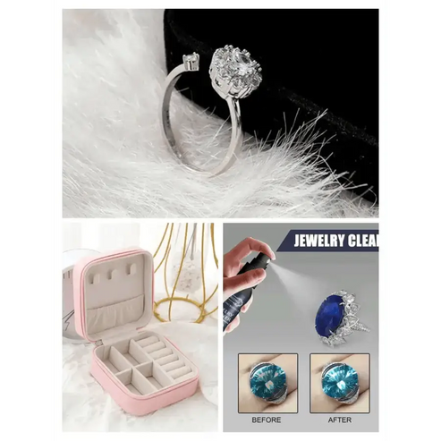 Special combo offer- jewellery organiser box, rotating butterfly ring, jewellery cleaner spray