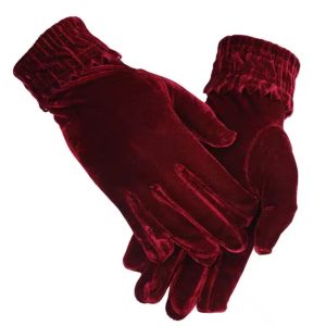 (১ জোড়া) Warm Hand Gloves | Velvet Fabric