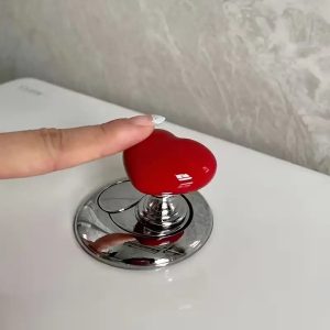 Heart-Shaped Toilet Press Button (৪ পিস)